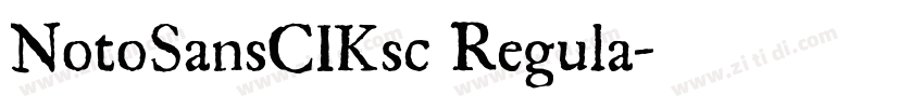 NotoSansCIKsc Regula字体转换